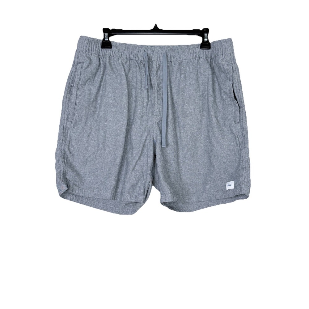 Katin ISAIAH LOCAL SHORTS Men's XL Gray Cotton Linen Preppy Pull On Summer 6"